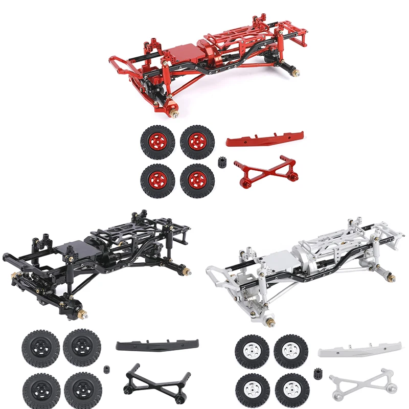 1/24 RC Frame Chassis Aluminum Assembled Frame Chassis Kit for Axial SCX24 AXI0001 C10 RC Track Upgrade