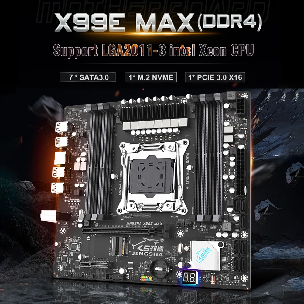 Imagem -04 - Placa-mãe do Computador X99e Max Lga20113 pc Mainboard Desktop Mainboard x Ddr4 Nvme Sata M.2 Usb 2.0 Sata 3.0 X16 x4