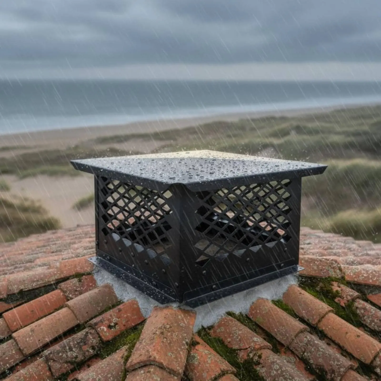 Chimney Cap Windproof Chimney Rain Cap House Ventilation Debris Protection Home Hardware Wind Guard