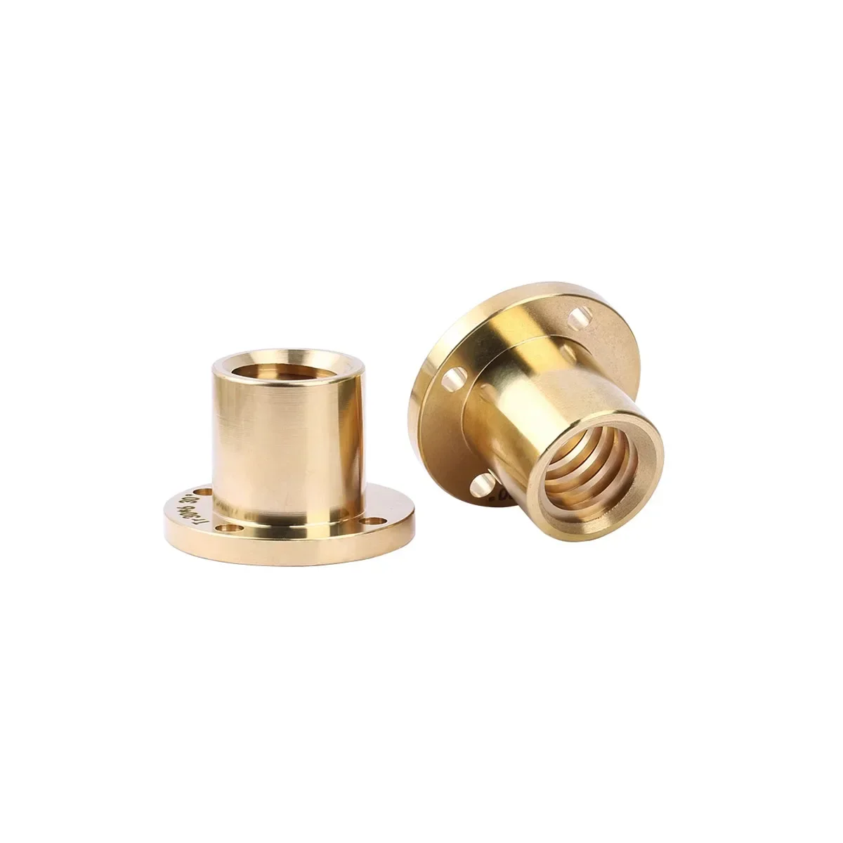 All Copper Round Flange t Trapezoidal Screw Nut Positive Thread Reverse Thread Tr8 Tr10 Tr12 Tr14 Tr16 Tr18 Tr20