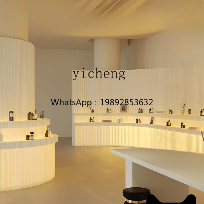ZZf Screen Folding Shelf Partition Baffle Office Library Luminous Paper Screen Light Object Paper Wall