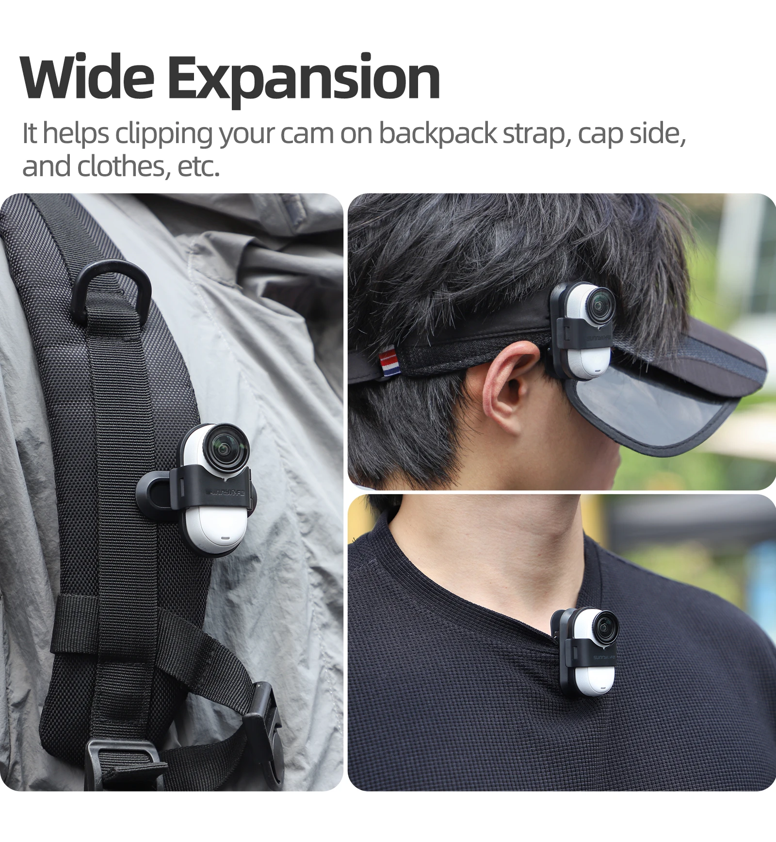 

New Backpack Clip Holder For Insta360 GO 3S/GO3 Anti-shake 360 Rotation Clip Mount For Insta360 GO3 Sports Camera Accessories