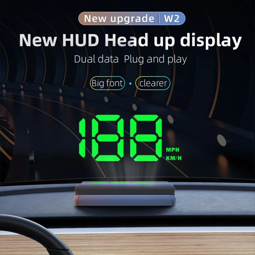 

GPS Car HUD Digital Head Up Display Speedometer with Large Screen and Automatic Brightness Adjustment for Vehicles