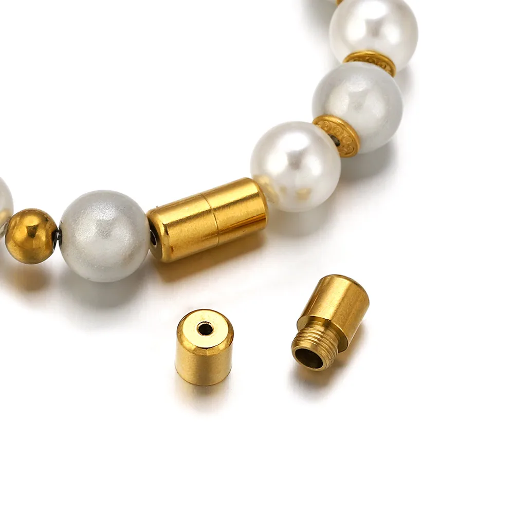 

5pcs Stainless Steel Bucket Screw Clasps Cylinder Fastener Connector for DIY Necklace Bracelet Jewelry Making Supplies Wholesale