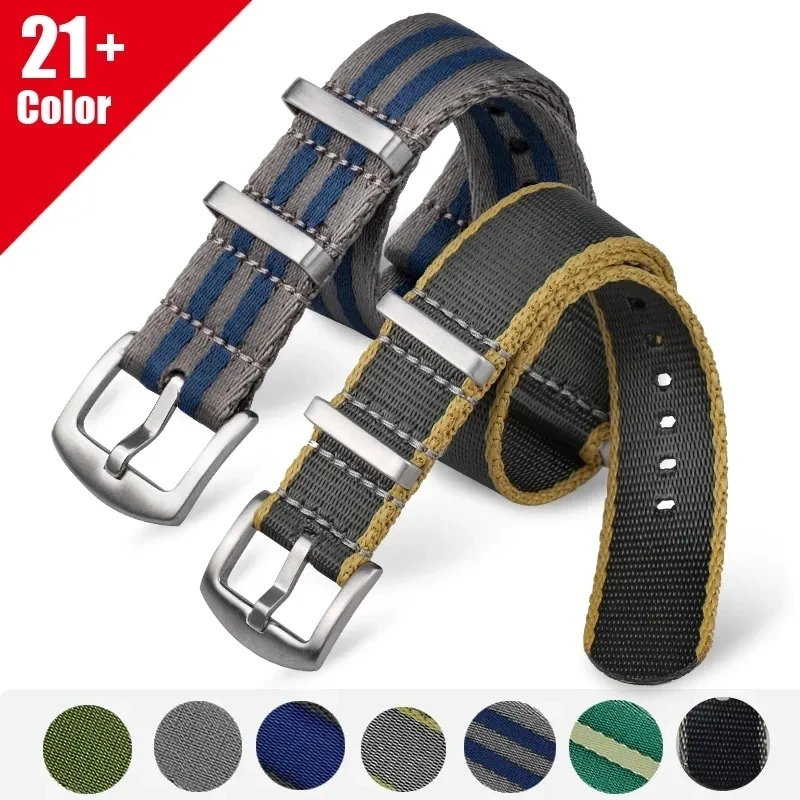 Nylon Watch Strap 20mm 22mm Premium Soft Watch Band Universal Sports For 007 Replacement Correa Reloj 20mm 22mm Nylon Watchband