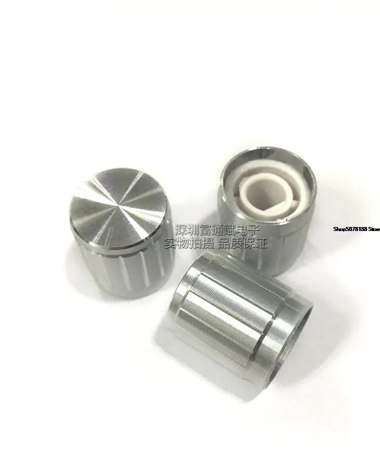 Spot Fine Workmanship Aluminum Alloy Knob 15mm * 16.5 Silver Half-Side Shaft Hole D-Type Hole Potentiometer