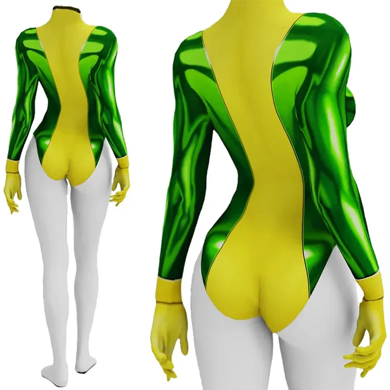 CyX-Men97 Rogue disfraz de Cosplay superhéroe Anna Marie traje de LICRA niñas traje de baño trajes de baño Zentai Bikini disfraz de Halloween
