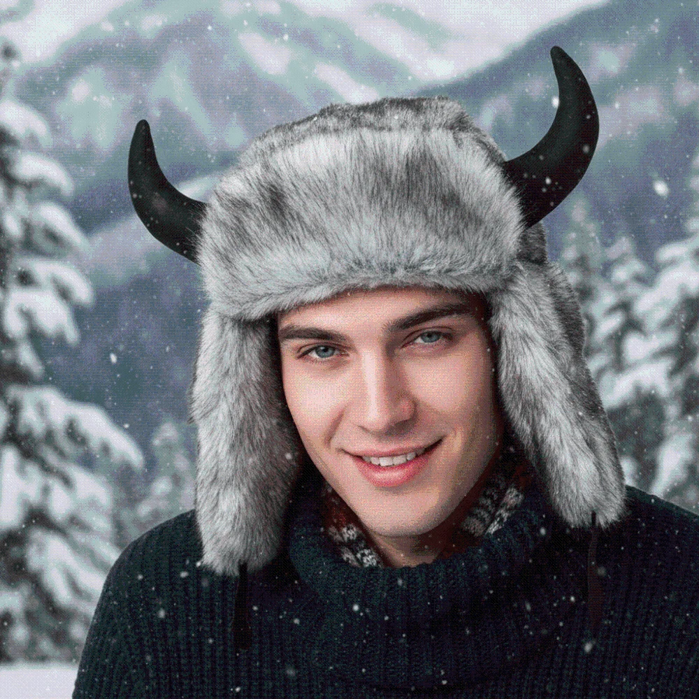 Mink Texture Faux Fur Hat Thickened Lining Adjustable Strap Winter Trapper Caps Soft Touch Solid Pattern Ear Flap Headwear