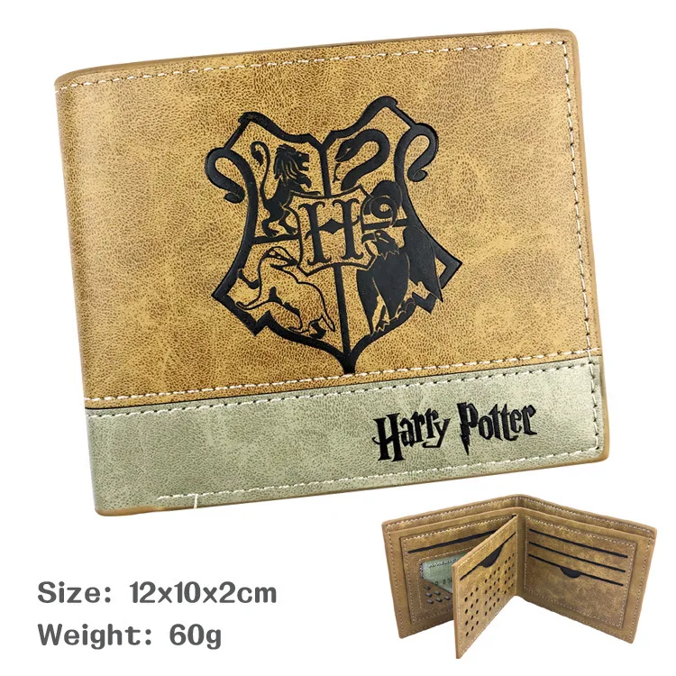 Harrys Potter 3D Full Color Print Wallet Gryffindor Slytherin Badge Coin Purse Wallet Card Holder for Men and Women Gift