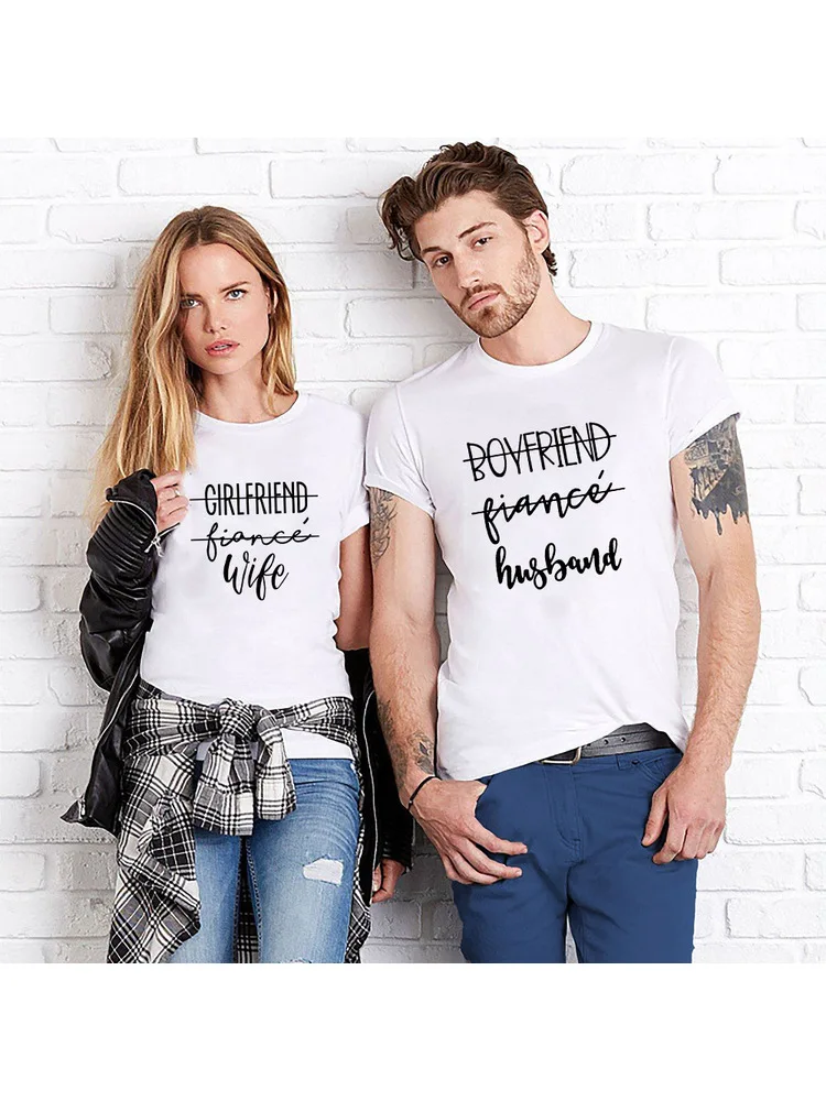 

Fashion Couples T Shirts Girlfriend Boyfriend Fiancee Shirt Matching Streetwear Wedding Gift Anniversary Gift Love T Shirts