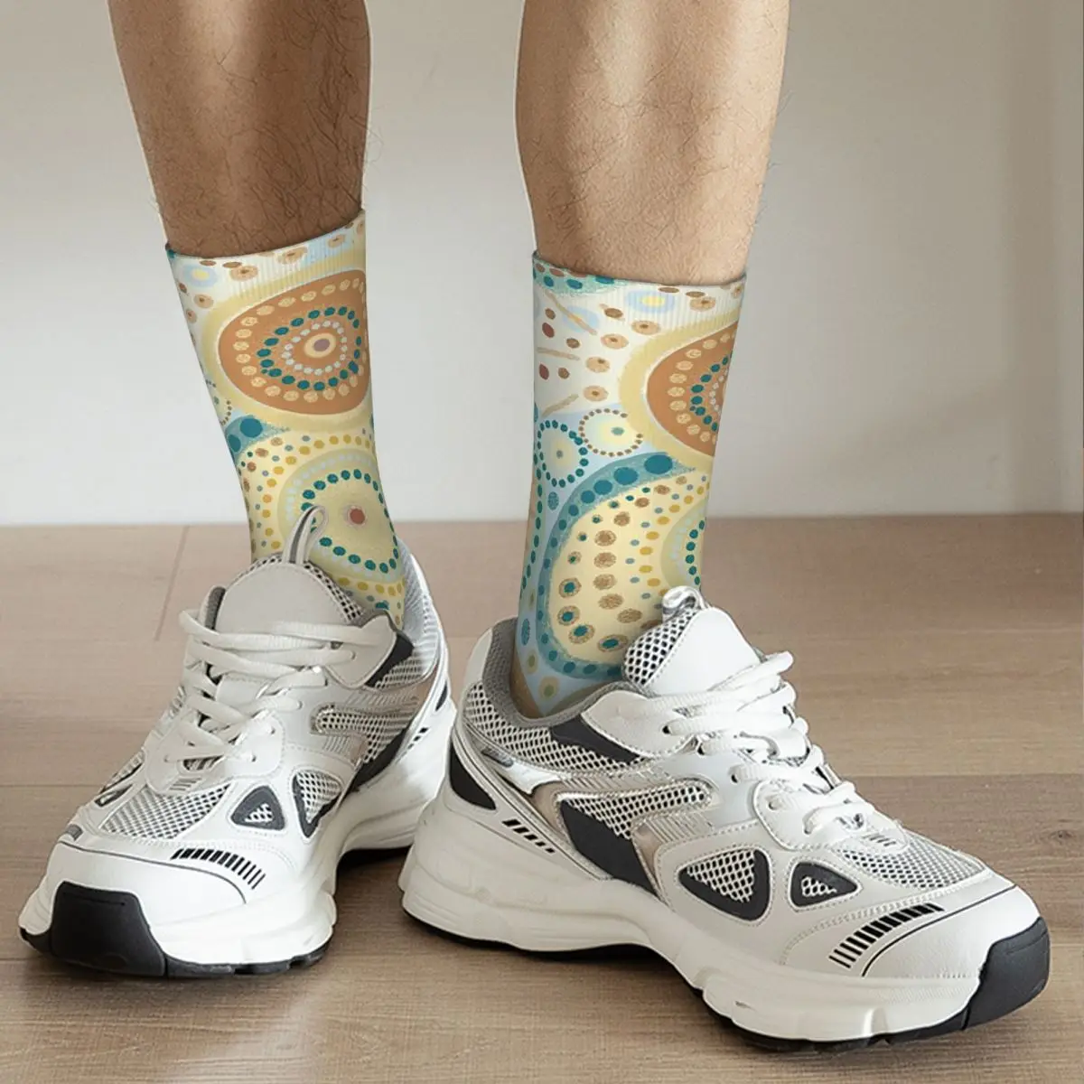 نغمات طبيعية ديسيجوال ماندالا الجوارب Harajuku جوارب امتصاص العرق اكسسوارات الجوارب الطويلة لهدايا عيد الميلاد الرجل المرأة #2