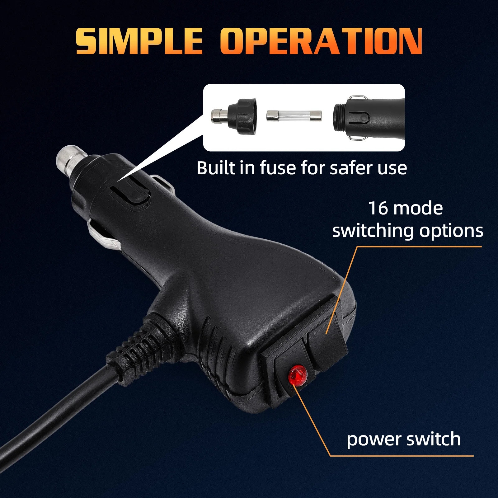 Luces estroboscópicas amarillas/rojas de 48LED para techo, lámpara de señal de emergencia para coche, luz intermitente de advertencia de seguridad, baliza para coches de 12V y 24V