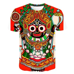 South America Ethnic Totem Feature Mask Harajuku Print Men's And Women's Crewneck Short Sleeve Street Hip-Hop T-shirt Top Summer