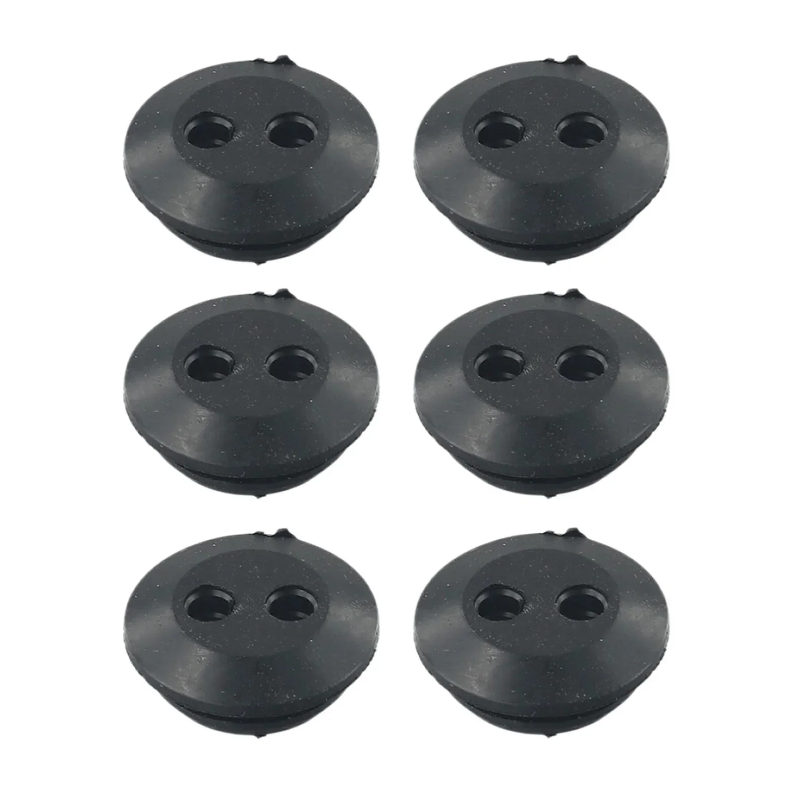 6 Pcs Rubber Grommet 2 Holes Fuel Tank Seal Grommet Fuel Tank Rubber Grommet Bottom Diameter 20mm Outdoor Power Equipment