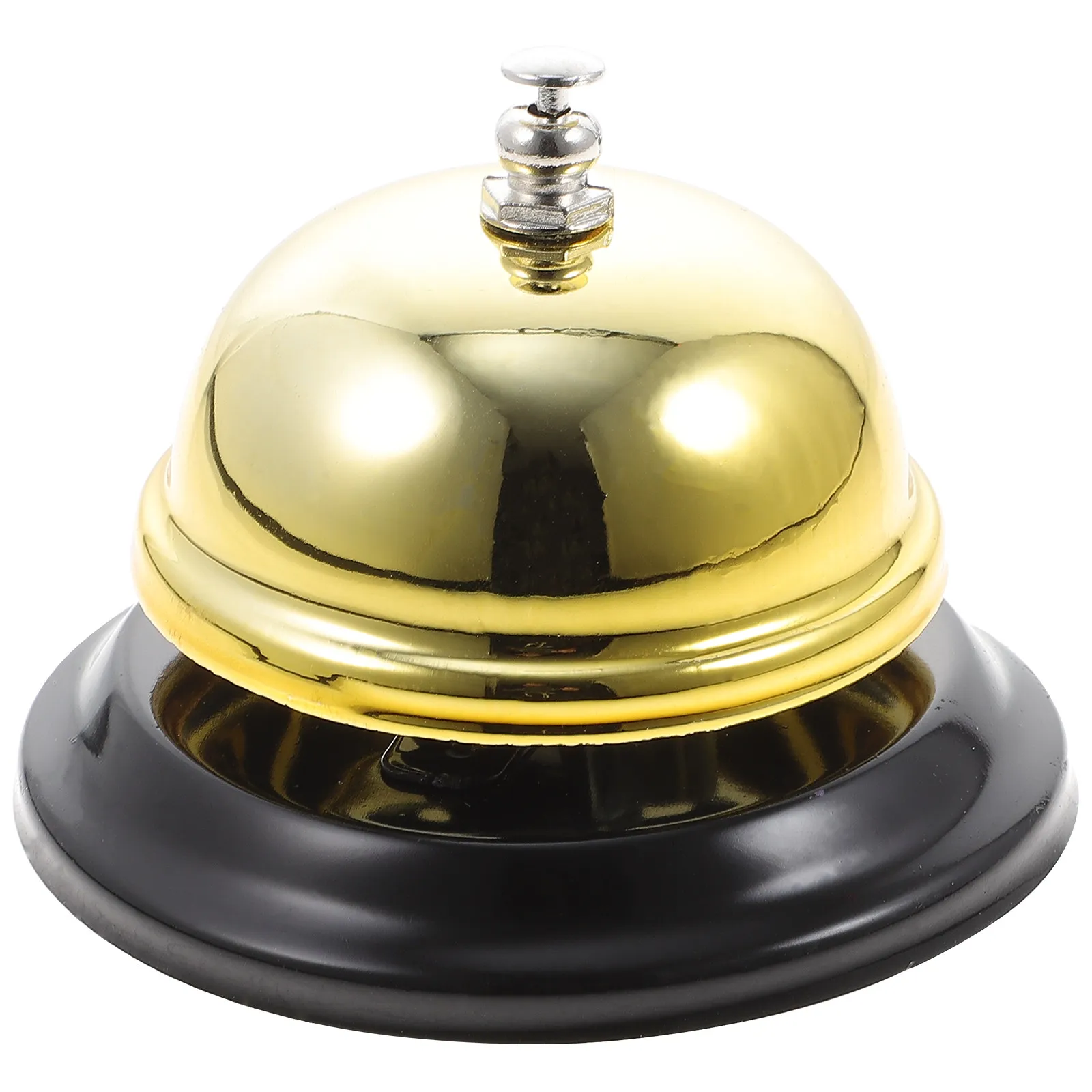 Metal Desktop Bell with Floral Design Portable Service Bell for Restaurant Reception Counter Bar Kitchen Customer