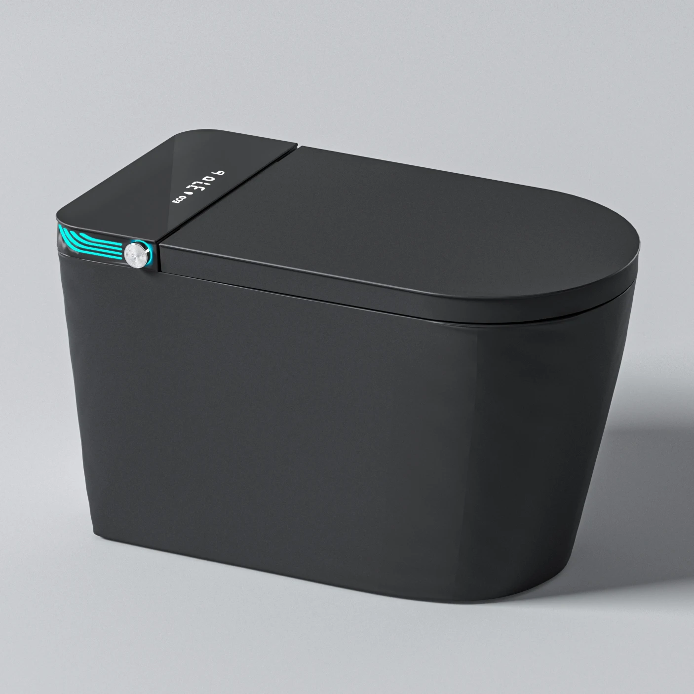 

Высококачественный современный матовый черный напольный керамический автоматический туалет, датчик для ванной комнаты в отеле, смыв, интеллектуальный умный туалет