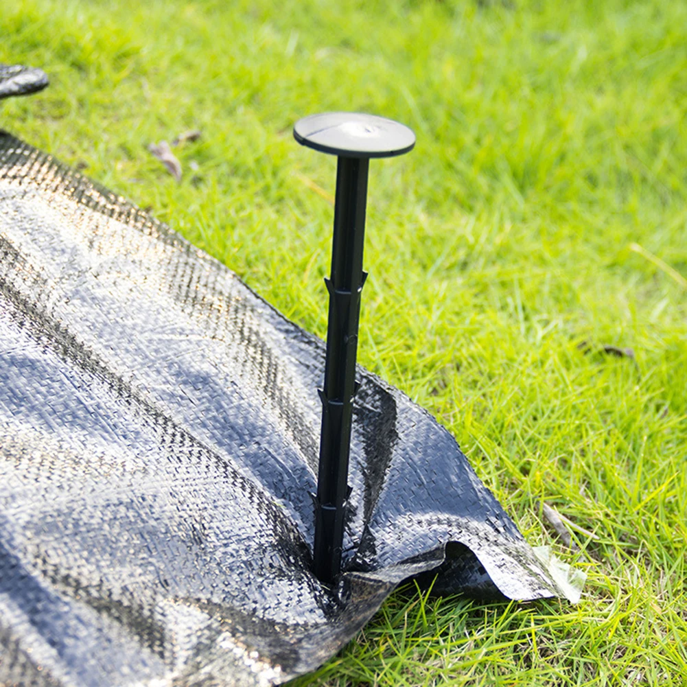 40 Pcs Garden Stakes Anchors Ground Nail Plastic 11/16/20cm Length 3cm Tapered Nail Head Landscape Fixing Tools Supplies