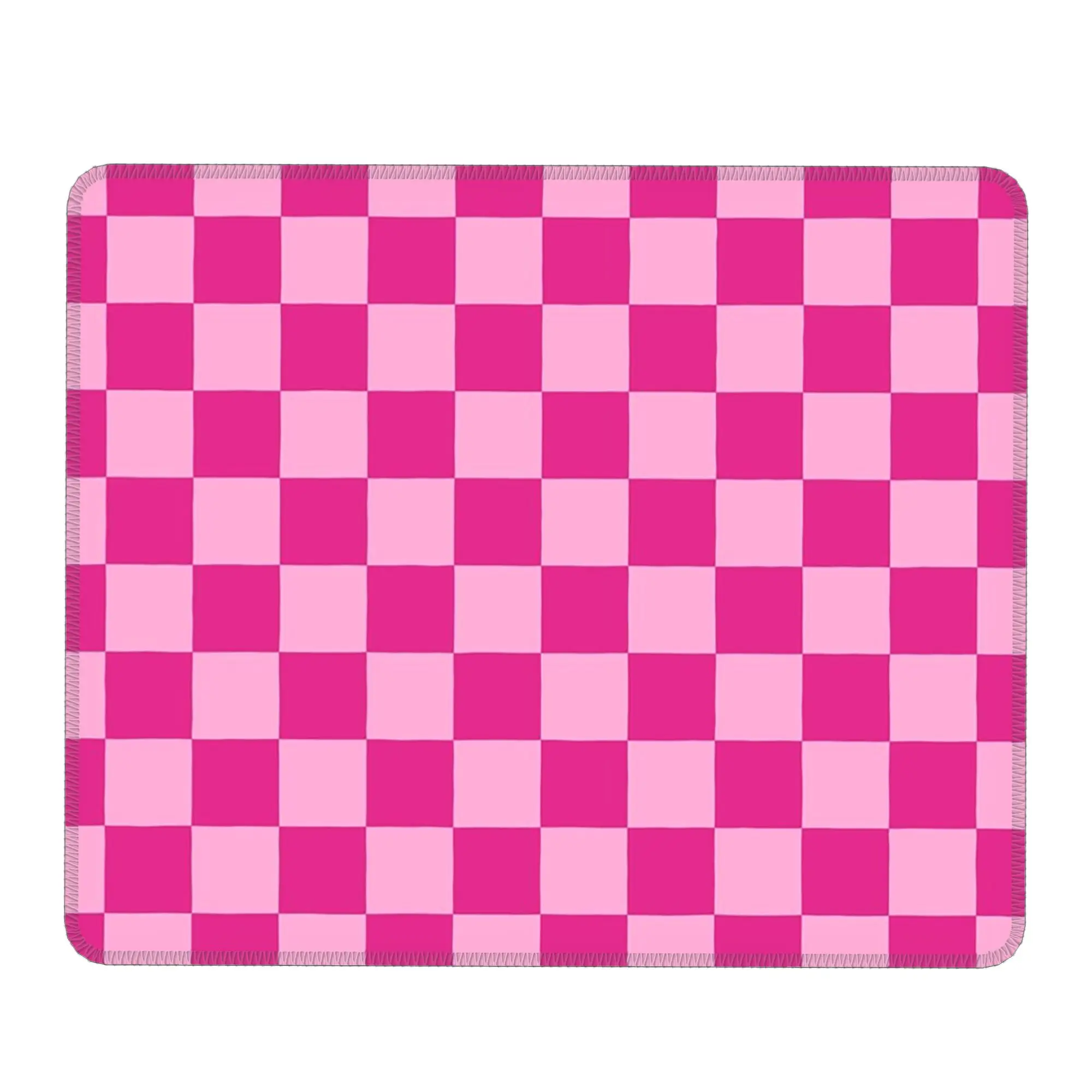 Pink Check Checkboard Pattern Mouse Pad Computer Keyboard Mouse Mat Gamer PC Laptop Desk Mat Office Accessories Table Mats