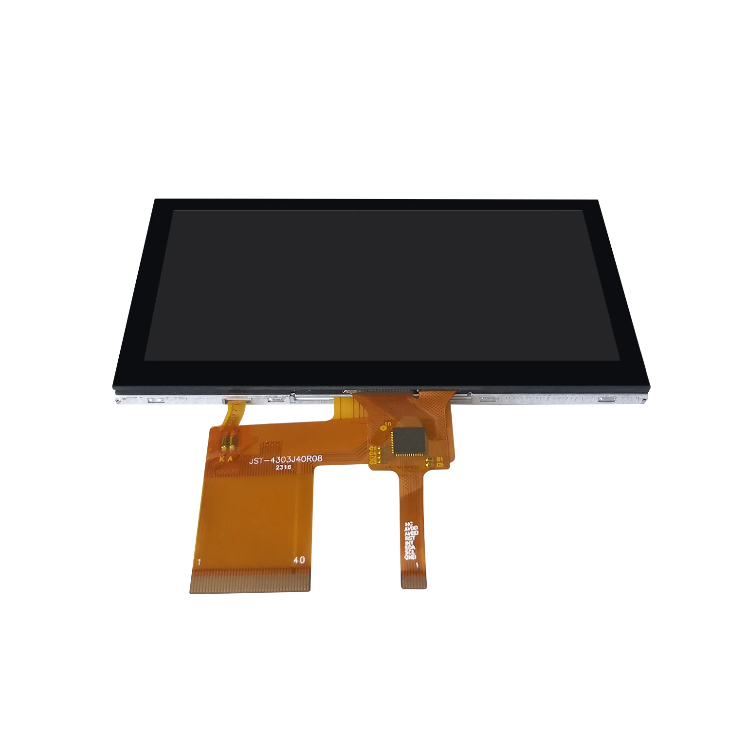 Módulo de exibição touch screen TFT LCD, 4.3 Polegada, 480x272