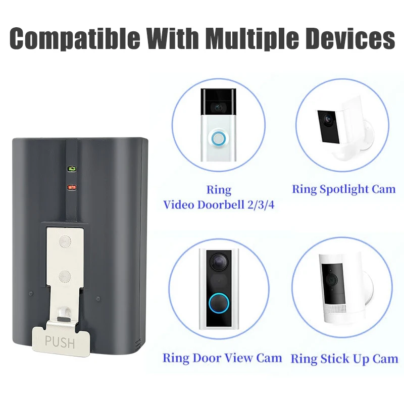 Brand-New 3.65V 6040mAh Li-ion Battery For Ring-Video V4 Ring Video Doorbell 4/3/2 Stick Up Cam Battery 2nd and 3rd Gen charger