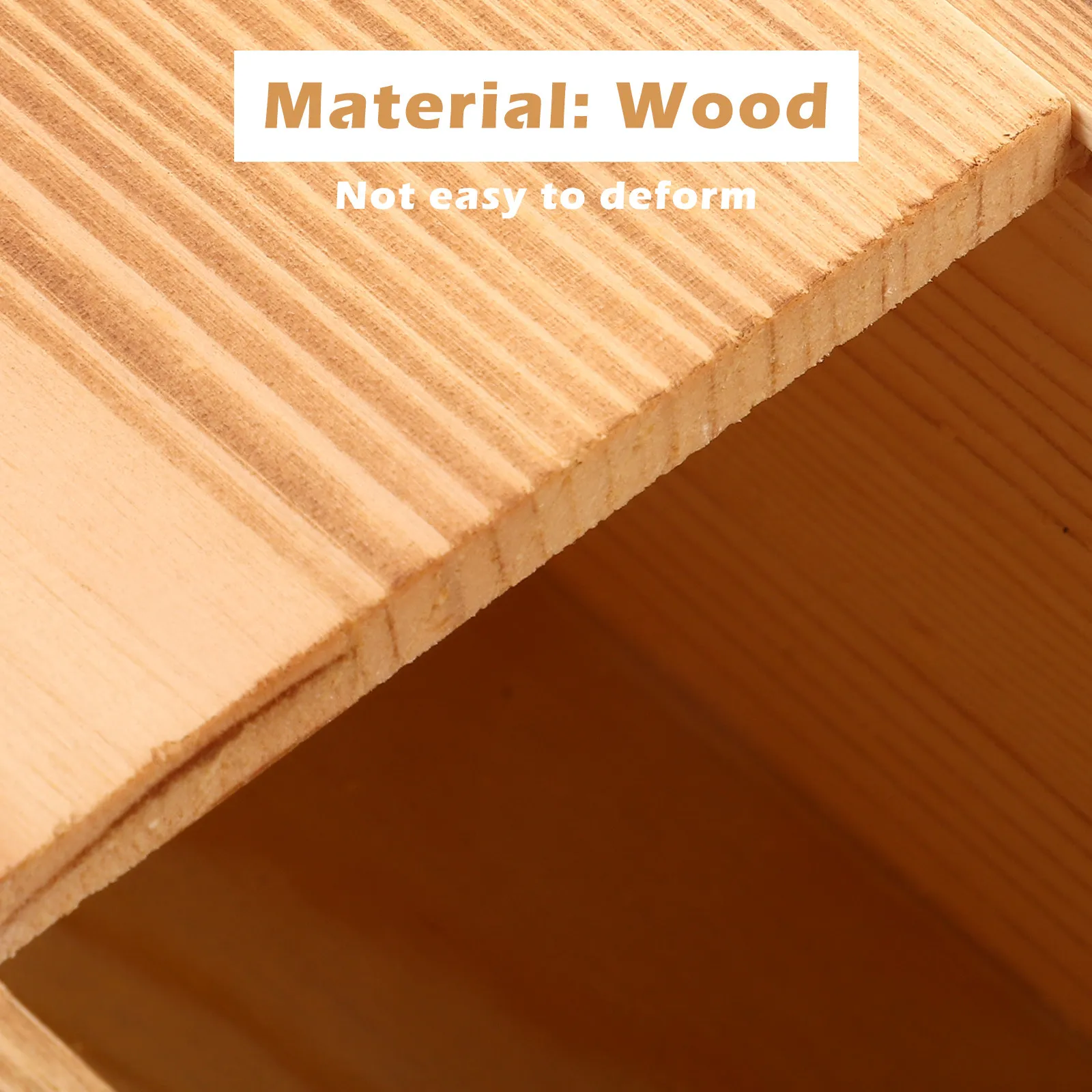 

Wooden Jewelry Organizer Box Natural Wood Finish Sturdy Structure Scratch Resistant for Jewelry Storage Trinket Case Table Decor