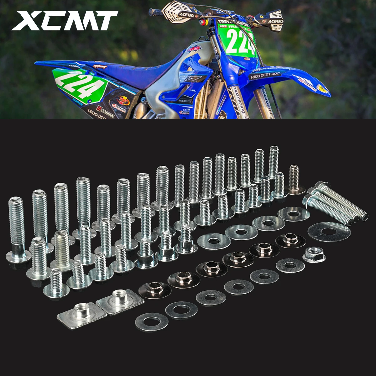

For YAMAHA YZ 85 125 250 450 YZ250F YZ450F 250FX 450FX WR250F WR450F YZ125 YZ250 Motorcycles Fairing Fender Screw Bolt Kit Set