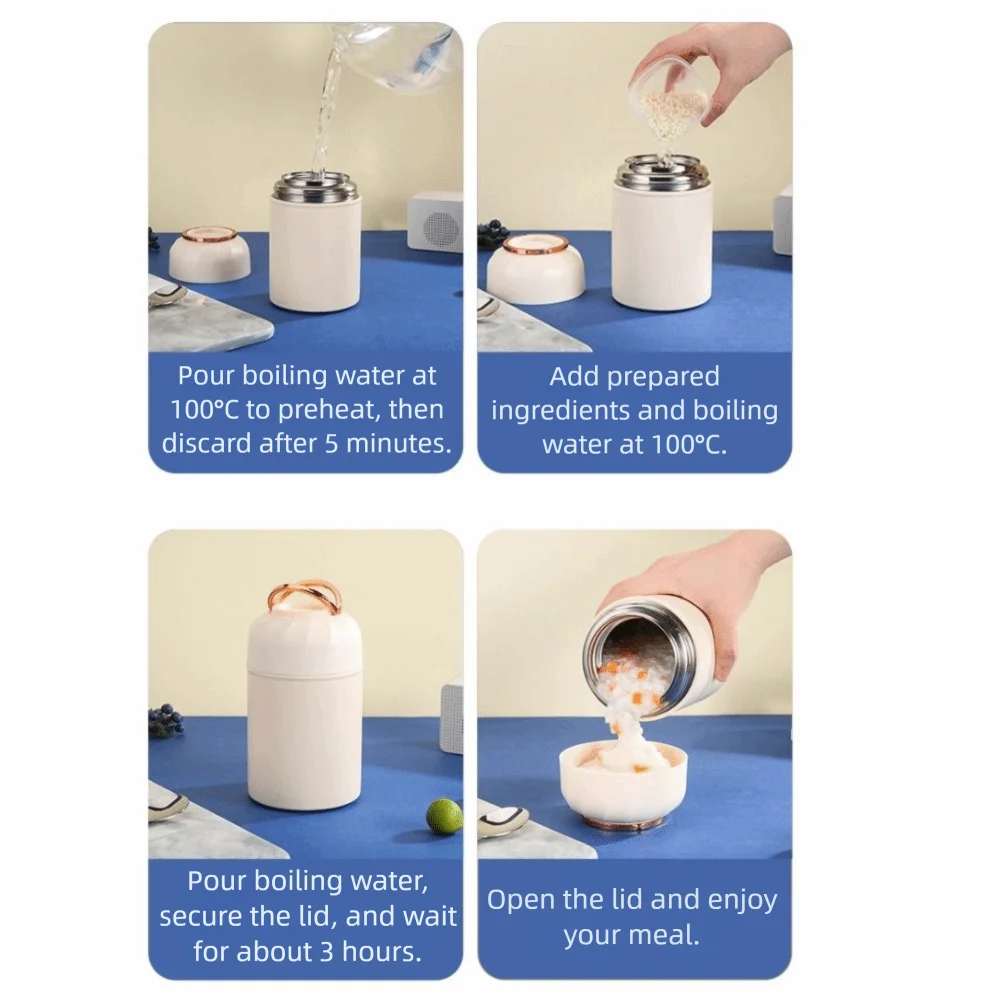 

500 мл пищевая термобаночка, ручная двухслойная термочашка для супа, нержавеющая сталь, вакуумная изоляционная банка для еды, офисная