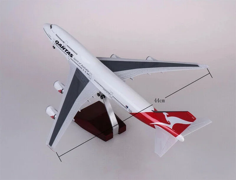 نموذج الطيران الأسترالي لجمع ، LED طائرة ضوء الصوت ، لعب للأطفال ، 1/150 مقياس ، 47 سنتيمتر ، B747-400