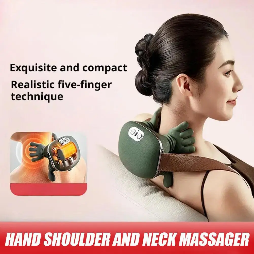 

Electric Bionic Finger Neck Shoulder Massager Wireless Neck Cervical Trapezius Kneading Massage Shawl Neck masajeador Relax Pain