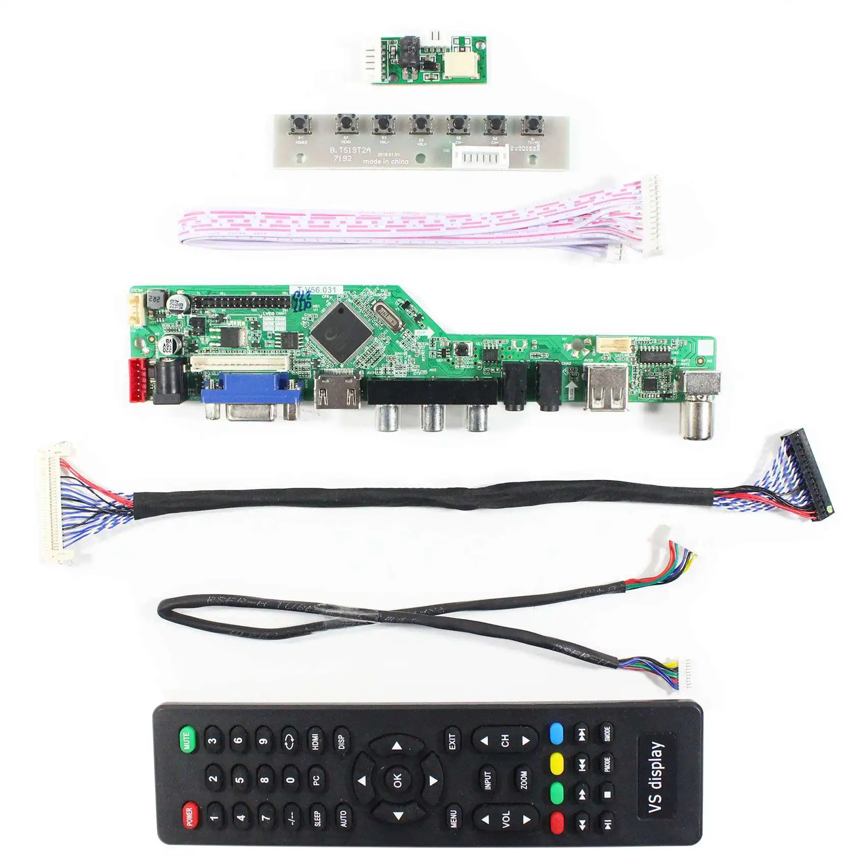 T.V56.03 HD MI VGA AV USB RF LCD Controller Board TV board work for 17inch LQ170E1LG21 1280x1024 LCD Screen