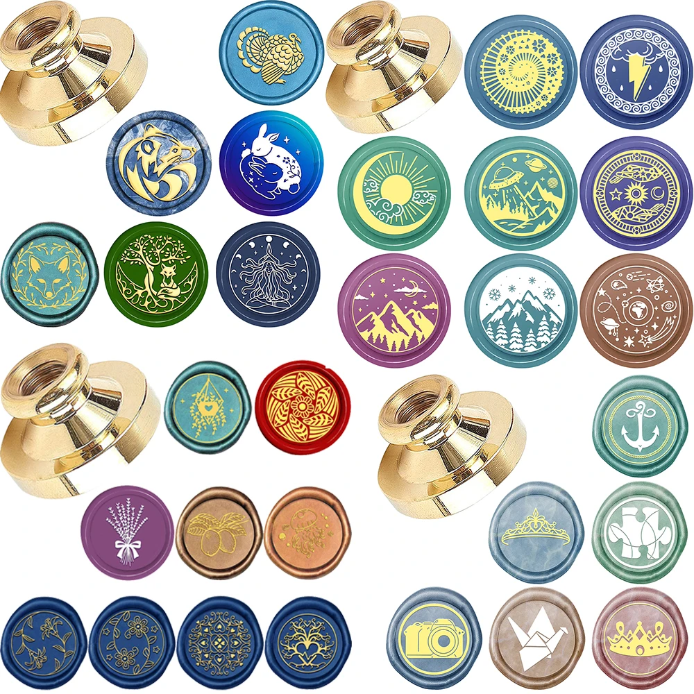 

Jellyfish Santa Claus Horse Moon Sun Fox Tree Peacock Wax Seal Stamp For Mail Notebook Card Invitation Envelopes Gift Decor 2024