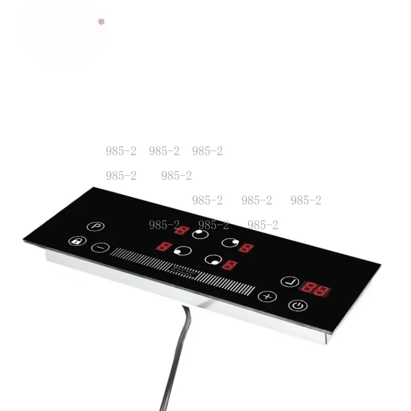 Kitchen Hidden Induction Cooktop, Built-In Invisible Magnetic Ceramic Stove, Stainless Steel Touch Panel Design