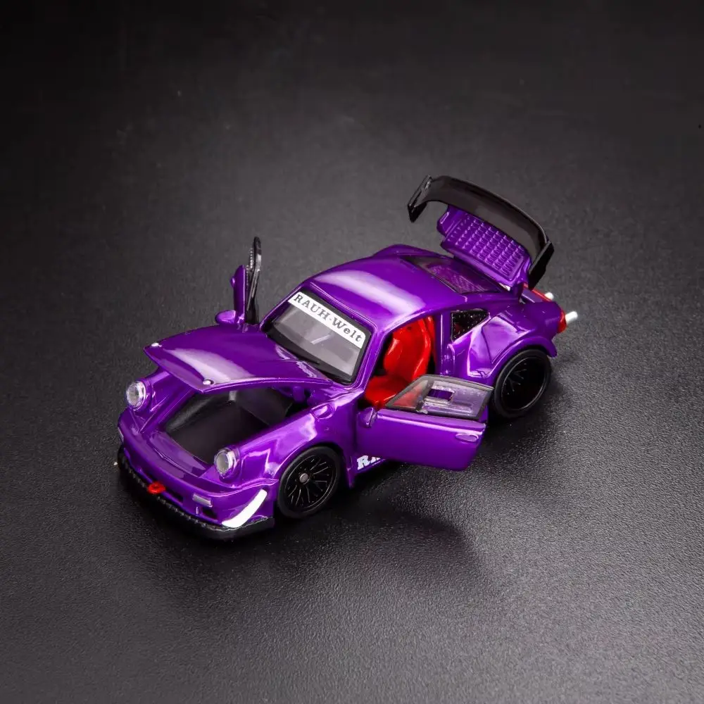 fg-×-tpc-カスタム-1-64-rwb-ポルシェ-930-バイオレット-フルオープニング合金ダイキャストモデルカー-コレクタブルギフト