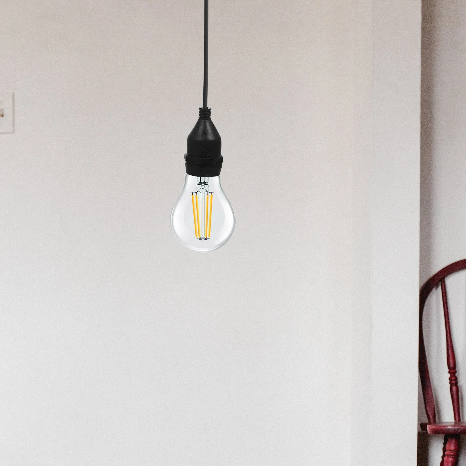 

5pcs E27 Waterproof Lamp Holder Black Single Socket 30cm Hanging Cord Landscape Lighting Accessories Outdoor Sockets
