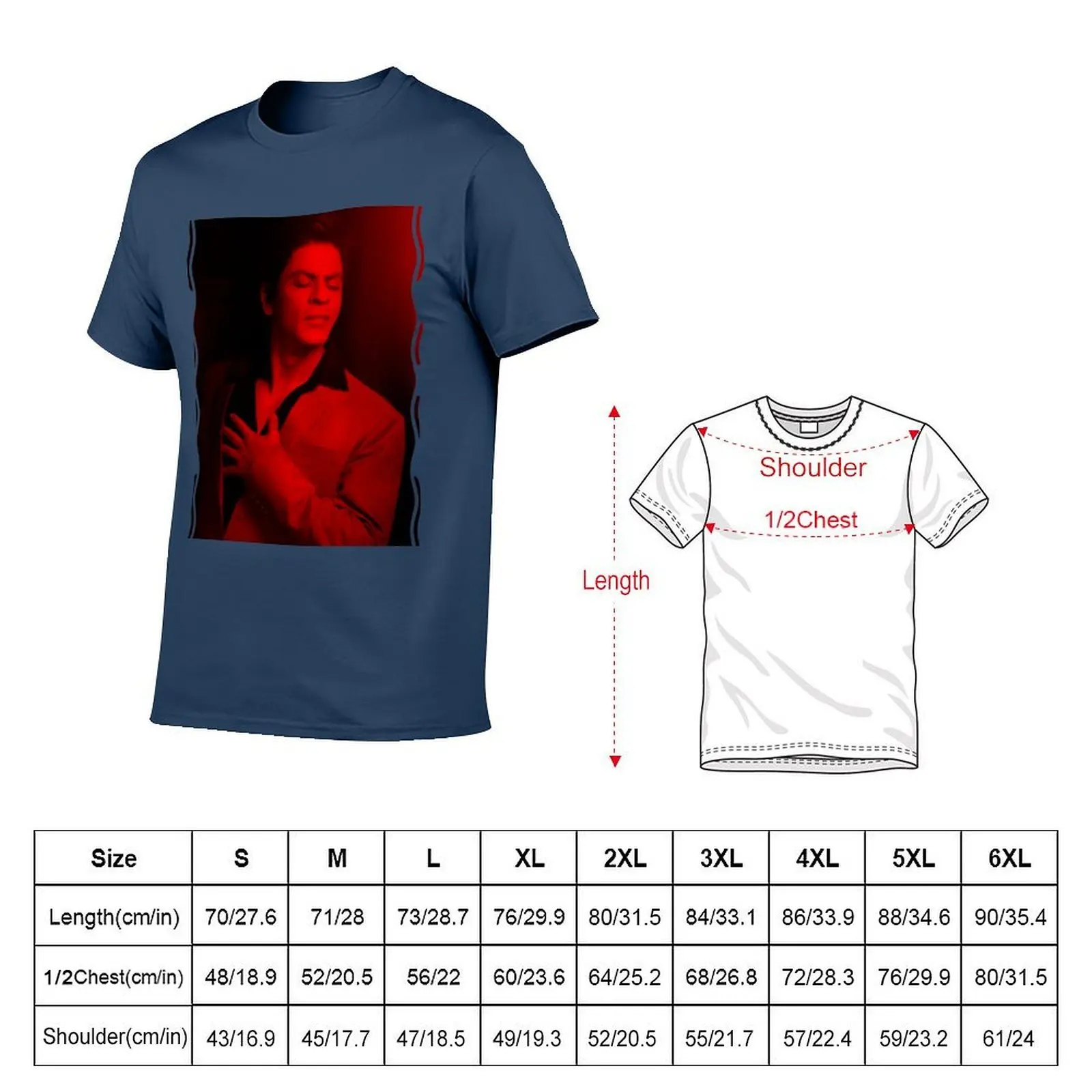 Shahrukh Khan - Celebrity T-Shirt Fashion Print Casual Short Sleeve