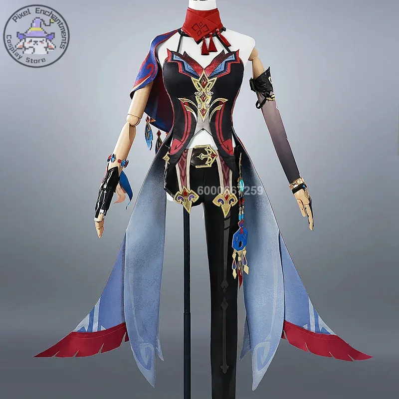 CyChasca Cosplay Genshin Impact Game Costume Anime Peacemaker Women Wig Uniform Props Full Set Halloween Christmas Fancy Party