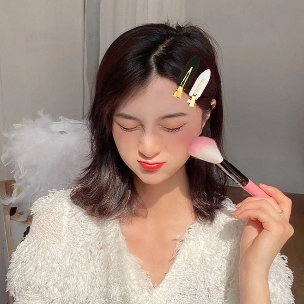 

12Pcs Hair Clips for Styling No Crease No Bend Lightweight Smooth Resin Stainless Steel Clips for Women All Hair Types