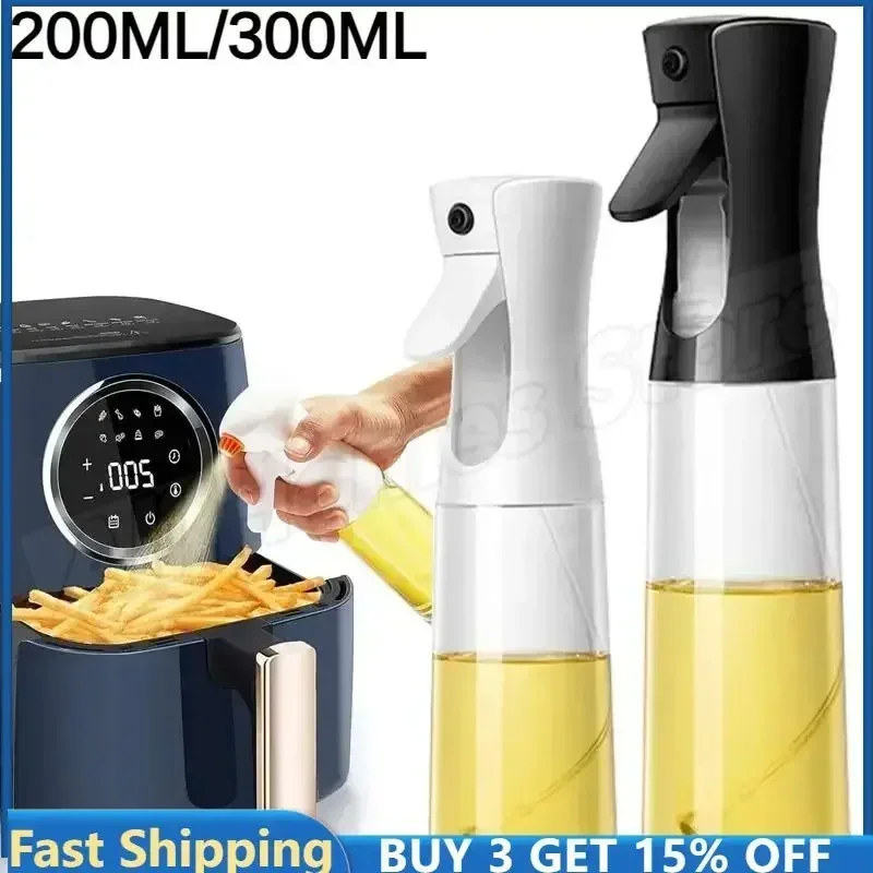 200/300ML Oil Spray Bottle Spray Olive Dispenser Spray Oil Sprayer Vinegar Salad Cooking Baking Kitchen Empty BBQ Oil Bottle