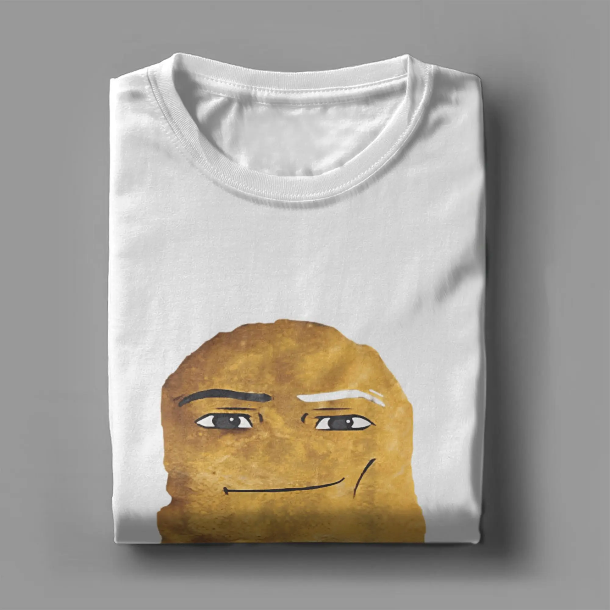 남성용 캐주얼 치킨 너겟 티셔츠 라운드 칼라 퓨어 코튼 티셔츠 반소매 티셔츠 플러스 사이즈 의류