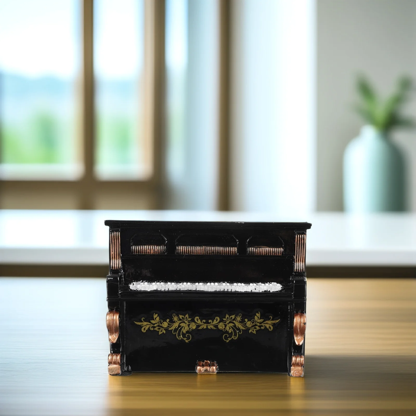 

1Pcs Piano Shaped Flower Pot Vintage Resin Succulent Planter Desktop Decorative Garden Container for Cactus Plants Mini Bonsai