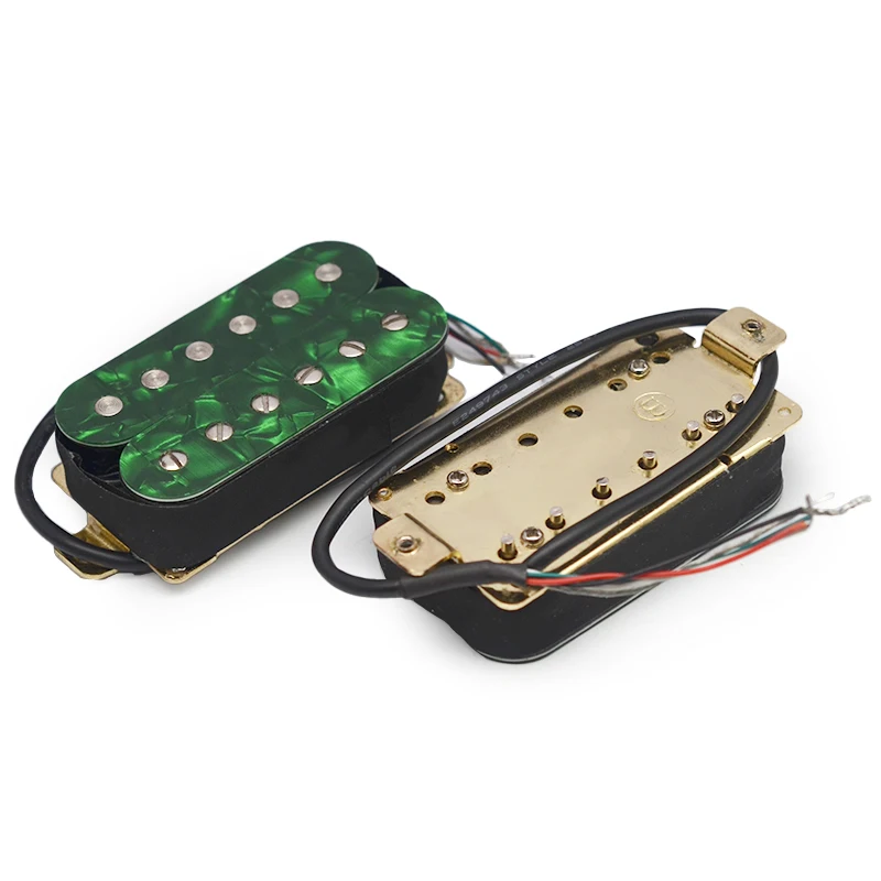 لؤلؤة خضراء الغيتار الكهربائي هامبوكر قابل للتعديل المسمار المزدوج لفائف ل 6 سلسلة الغيتار الكهربائي لفائف تقسيم لاقط N7.5K/B15K #3