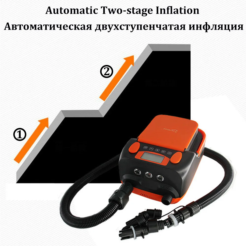 Stermay HT-790 Rechargeable Inflatable Deflatable SUP Pump 6000mAH Electric Air Pump DC12V 110W for Paddle Board Air Boat Kayak