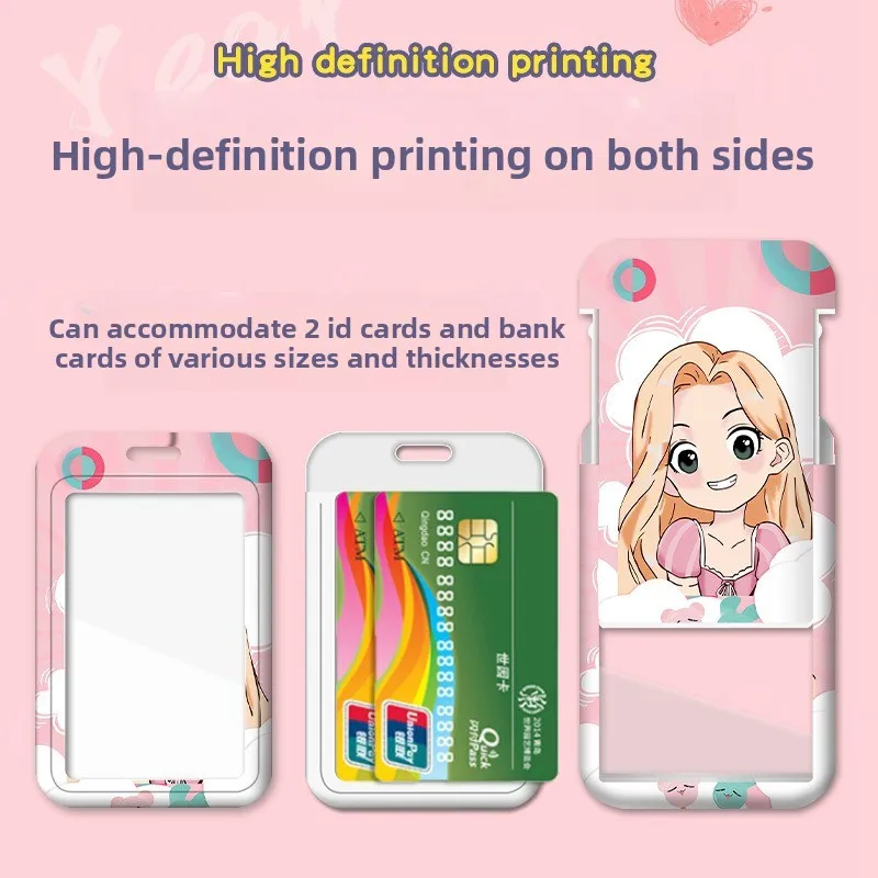 Porta carte Disney Princess con cordino per carta d'identità per autobus, carta di accesso, badge da lavoro, dottore, infermiere, personale medico