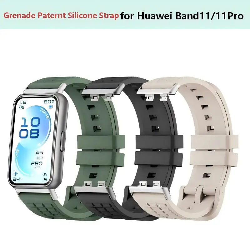 Ремешок для Huawei Band 11 Pro/11, силиконовый браслет-ремешок для смарт-часов Huawei Band 11 NFC/11 Pro NFC, сменные аксессуары