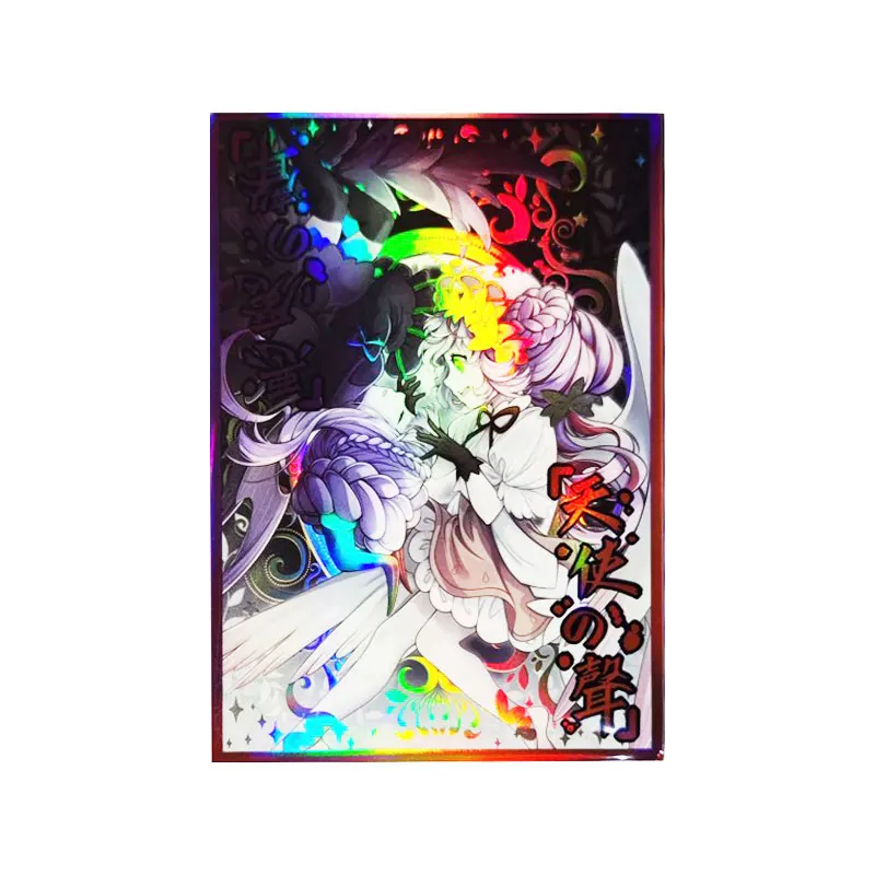 

63x90mm 50PCS Holographic Sleeves YUGIOH Card Sleeves Illustration Anime Protector Card Cover for Board Games Trading Cards