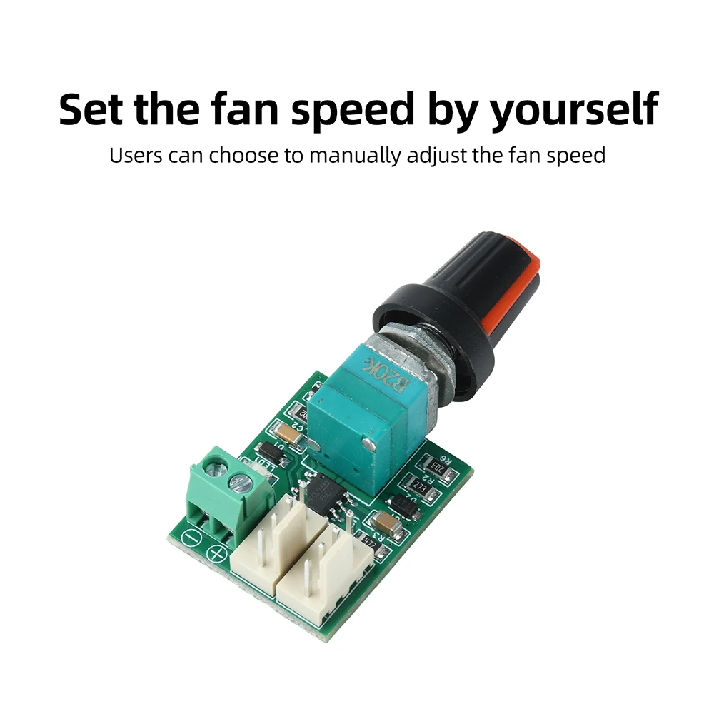 4 Wire Fan Speed Regulator PWM Speed Controller DC 12-24V 1.5A Dual Channel LED Display Reverse Polarity Protection