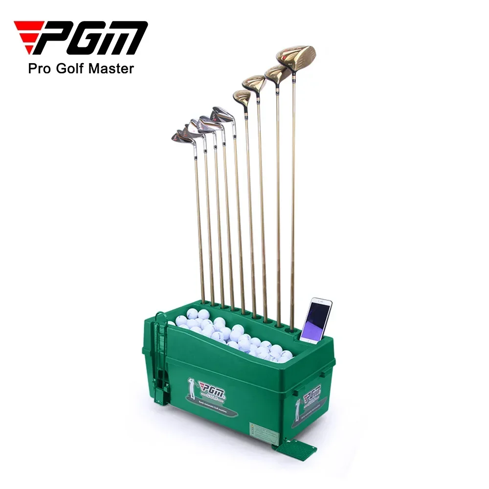 PGM Semi-automatic Golf Ball Machine Automatic Golf Ball Dispenser with Golf Clubs Holder ABS Material JQ012