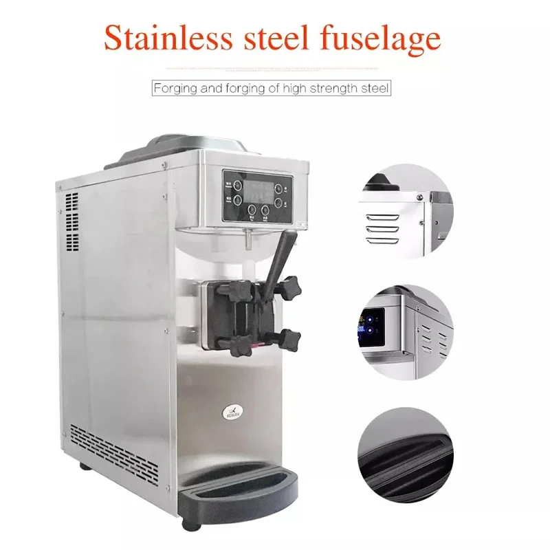 Children DIY Homemade Mini Desktop Fully‑Automatic Ice Cream Cone Maker, Household Small Ice Cream Machine for Home Kitchen