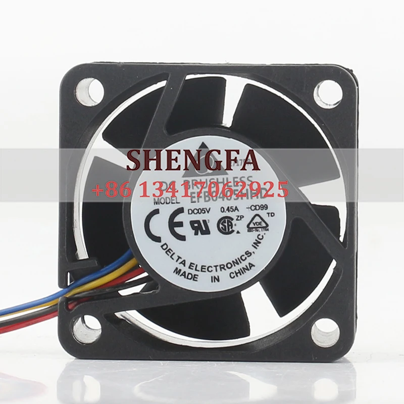 

EFB0405HHD Delta 12V 24V 48V DC 5V 0.45A AC EC 4020 40X40X20MM 4CM Dual Ball Chassis Power Supply Large air Capacity Cooling Fa
