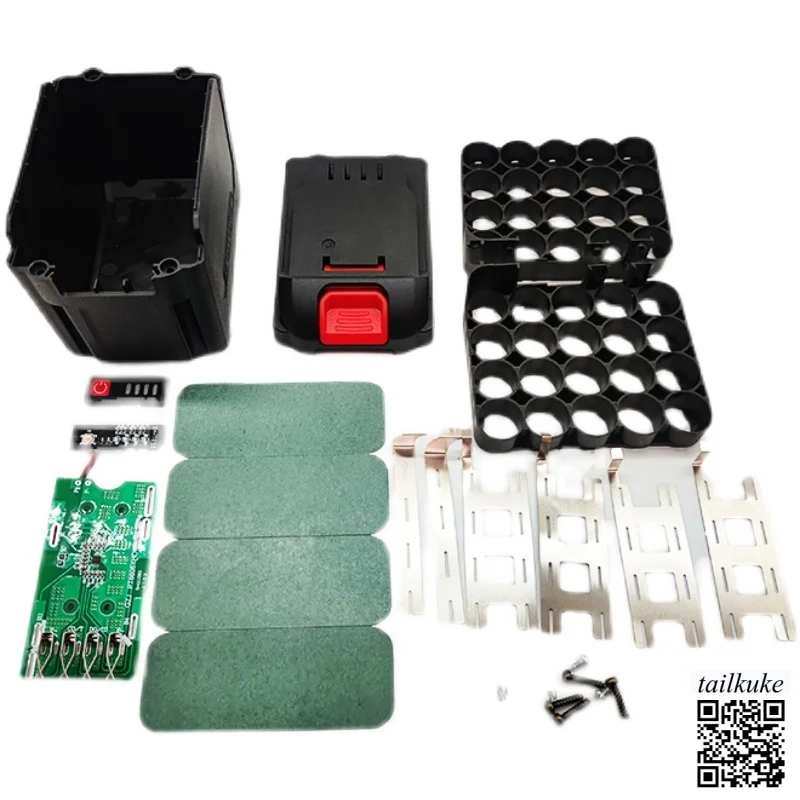 For Dongcheng New Model 20V 10-cell, 15-cell, and 20-cell Battery Case Kit (298 488 04-24)with Battery Level Display